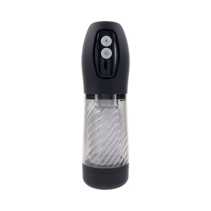 Playboy Whirlwind Rechargeable Thrusting and Spinning Stroker – Black