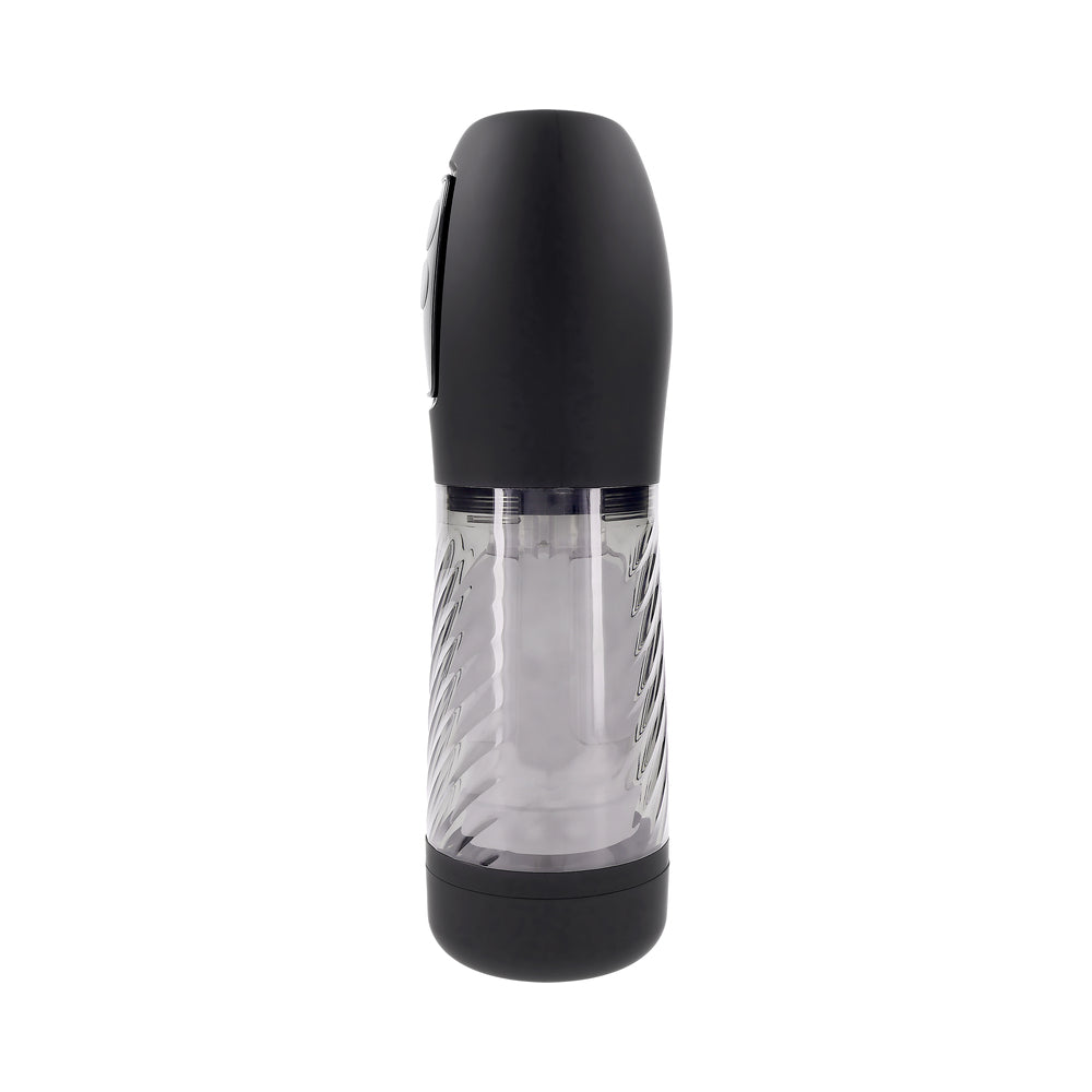 Playboy Whirlwind Rechargeable Thrusting and Spinning Stroker – Black
