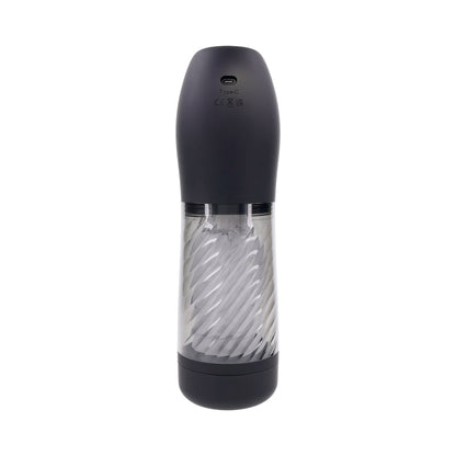 Playboy Whirlwind Rechargeable Thrusting and Spinning Stroker – Black