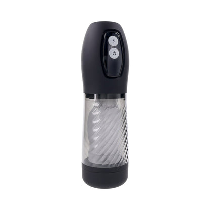 Playboy Whirlwind Rechargeable Thrusting and Spinning Stroker – Black