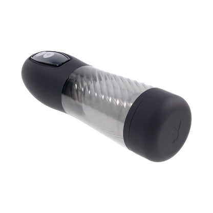 Playboy Whirlwind Rechargeable Thrusting and Spinning Stroker – Black