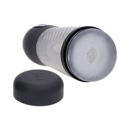 Playboy Whirlwind Rechargeable Thrusting and Spinning Stroker – Black
