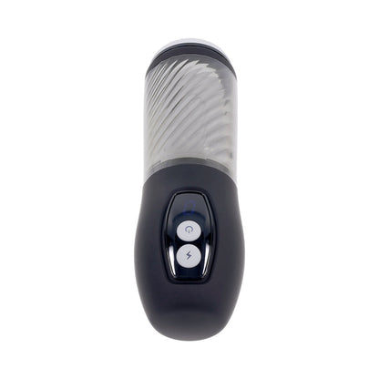 Playboy Whirlwind Rechargeable Thrusting and Spinning Stroker – Black