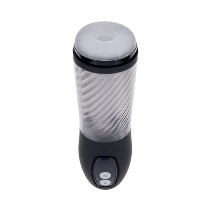 Playboy Whirlwind Rechargeable Thrusting and Spinning Stroker – Black