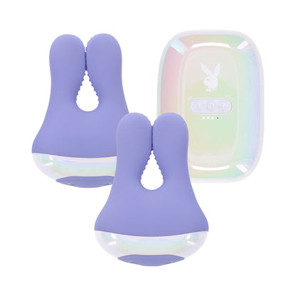Playboy In A Pinch Vibrating Nipple Clamps – Periwinkle