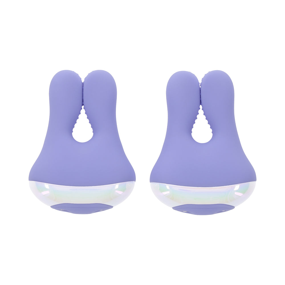 Playboy In A Pinch Vibrating Nipple Clamps – Periwinkle