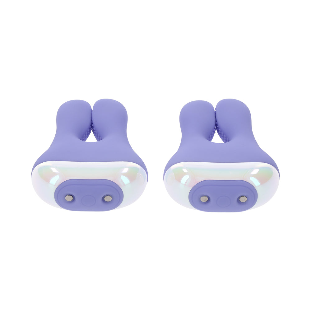 Playboy In A Pinch Vibrating Nipple Clamps – Periwinkle
