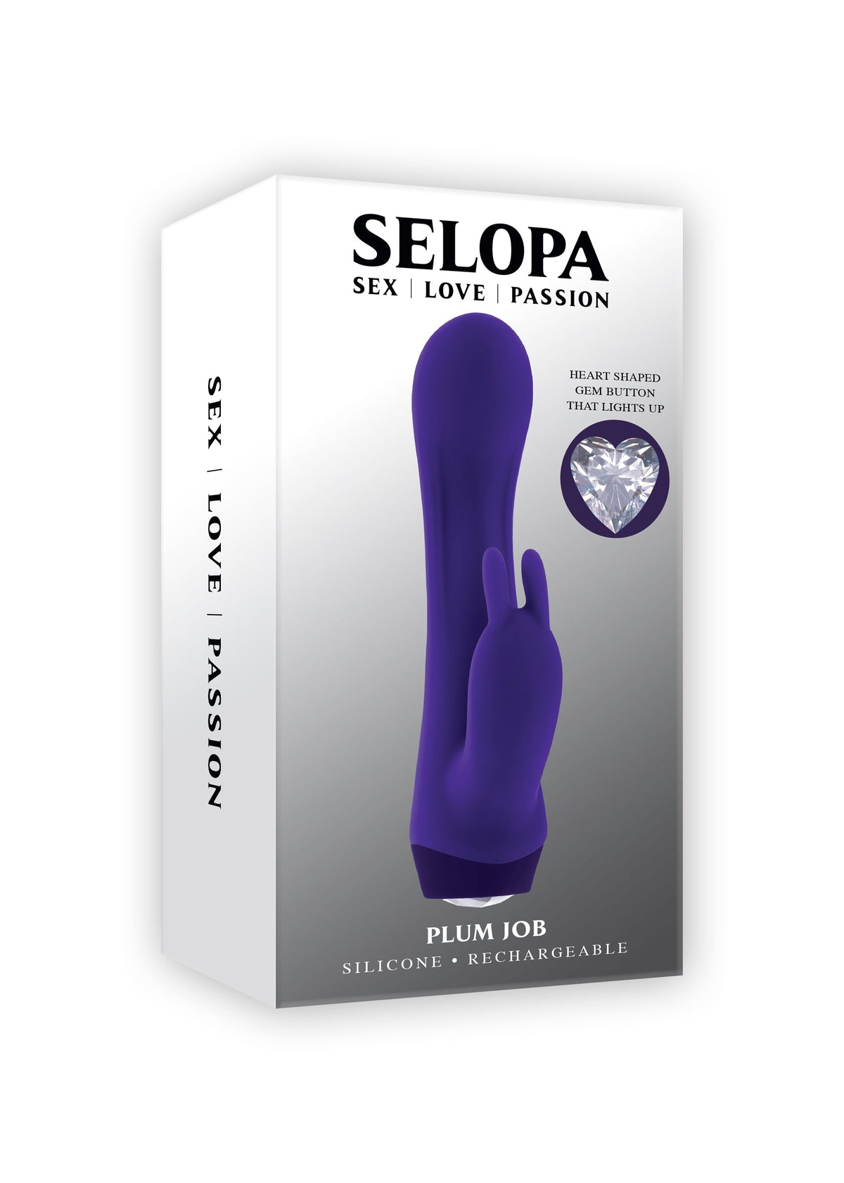 Selopa Plum Job Rechargeable Vibrating Dual Stimulator - Purple