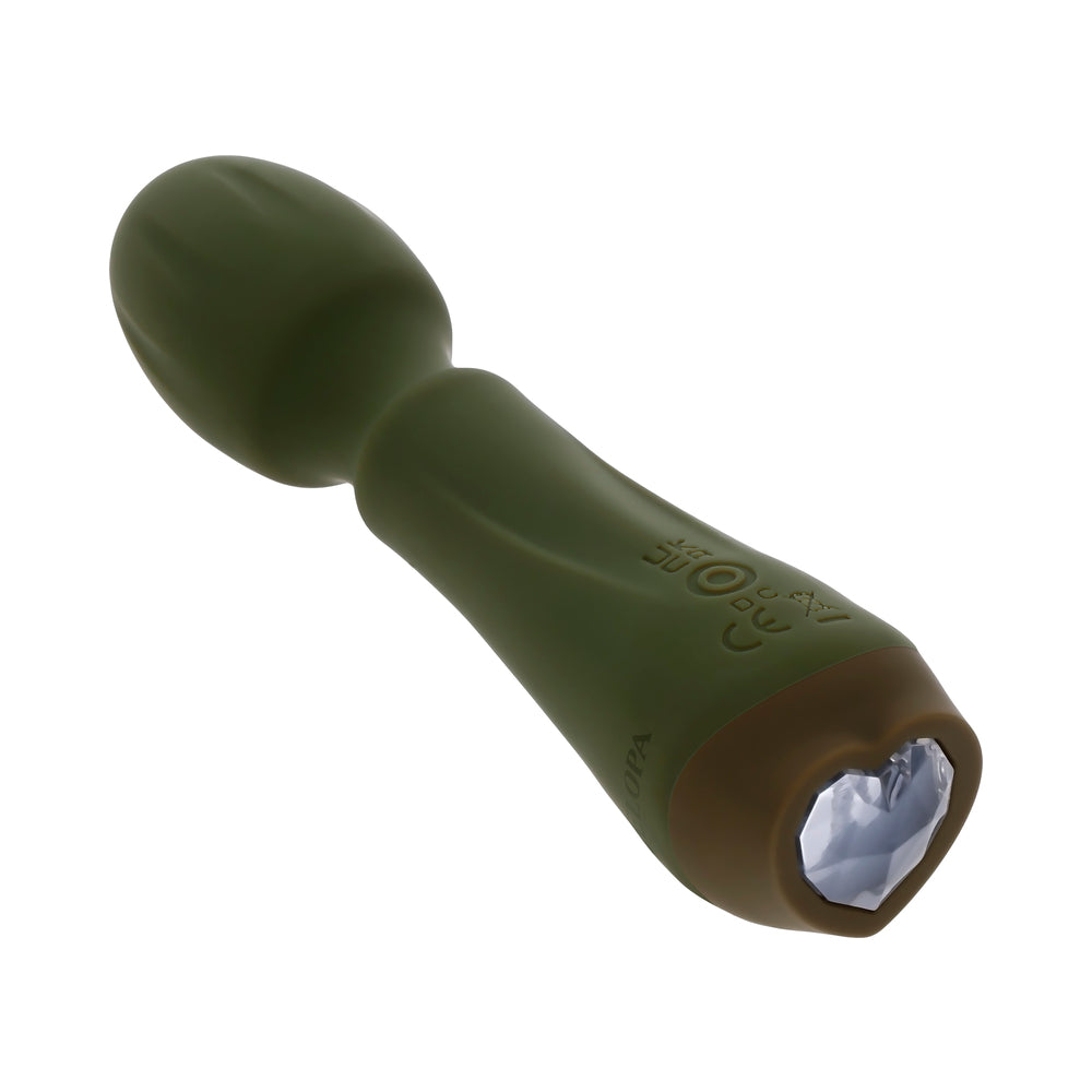 Selopa Heartfelt Rechargeable Mini Wand Vibrator – Green