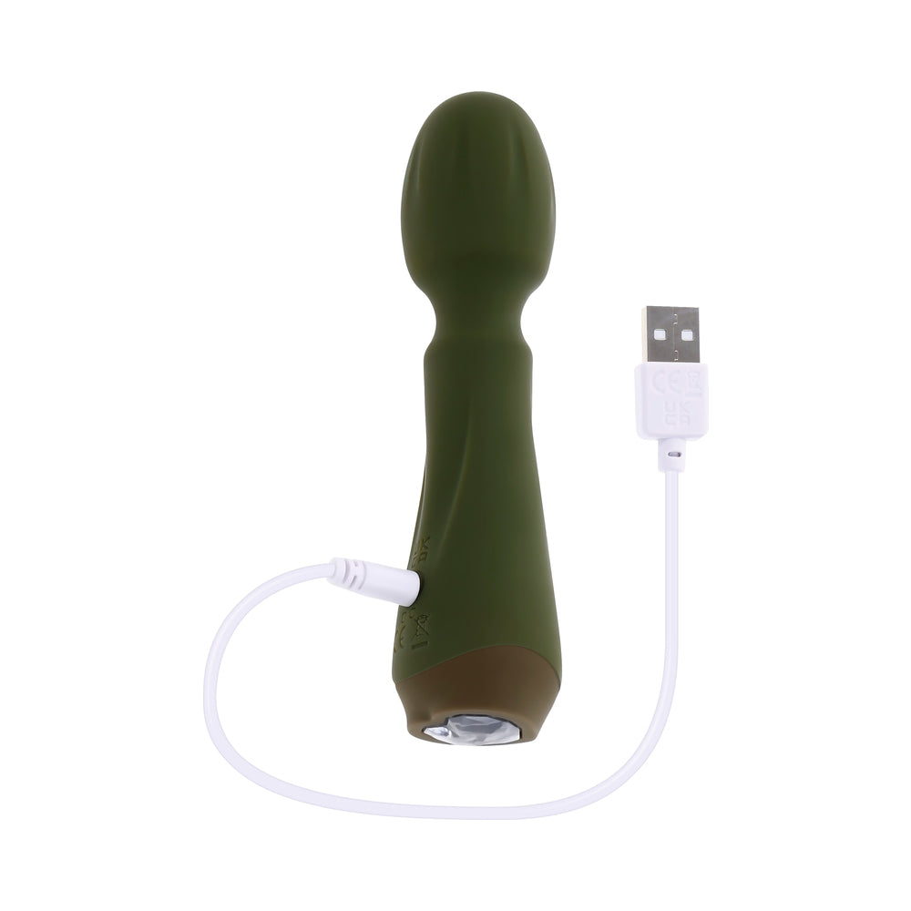 Selopa Heartfelt Rechargeable Mini Wand Vibrator – Green