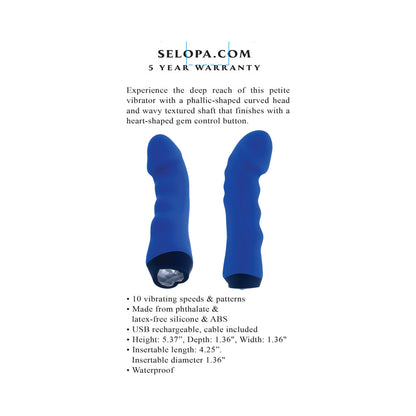 Selopa Blue Banger Rechargeable Vibrator – Silicone – Blue