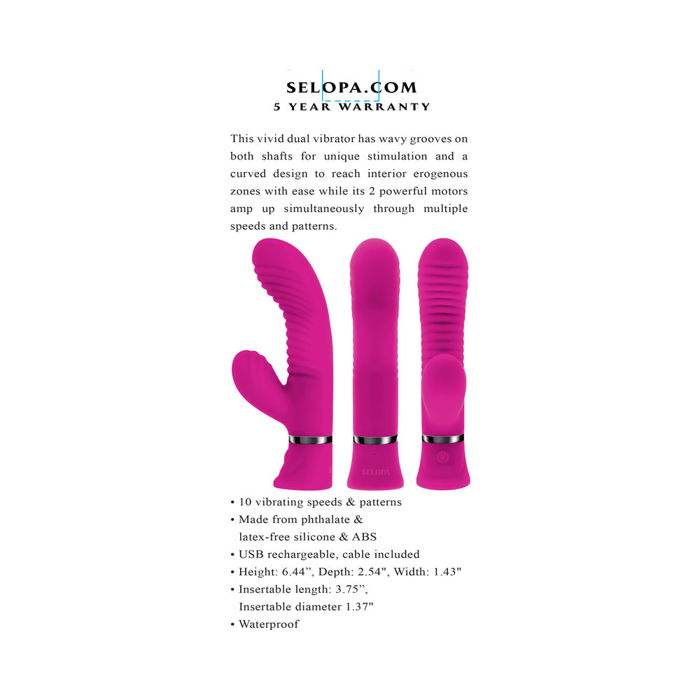 Selopa Next Wave Rechargeable Vibrating Dual Stimulator – Pink