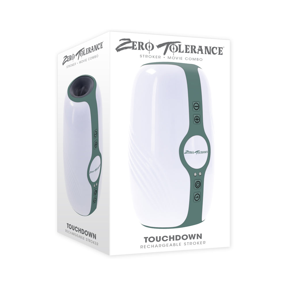 Zero Tolerance Touchdown Rechargeable Vibrating Tightening Stroker – White
