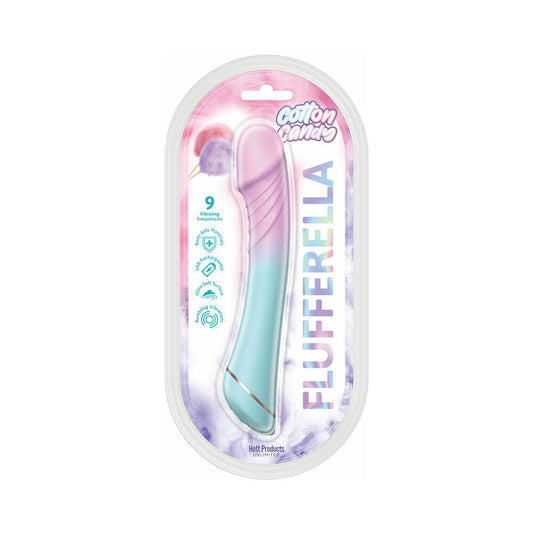 Hott Products Cotton Candy Flufferella Silicone Vibrator – Multi-Color – 9 Frequencies