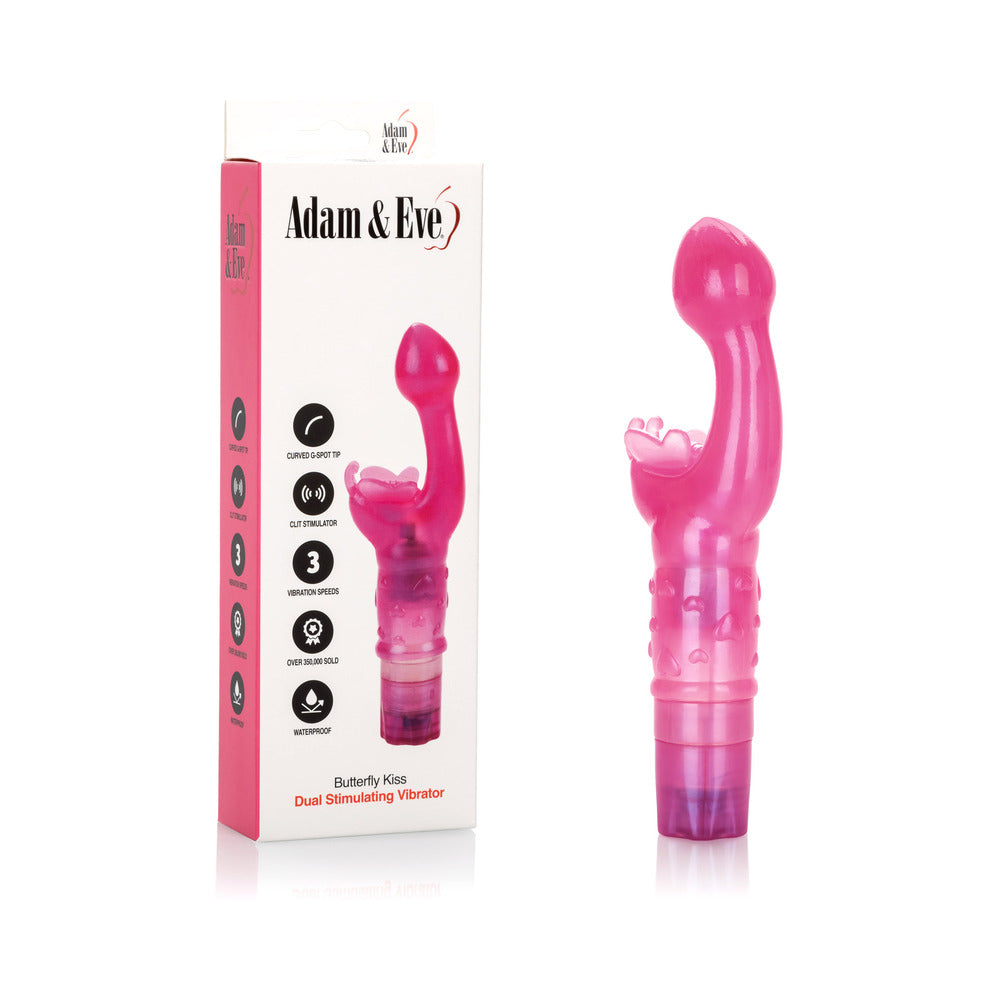 Adam & Eve Butterfly Kiss Vibrator – Hot Pink
