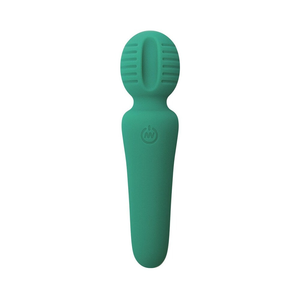 Adam & Eve Eve's Petite Private Pleasure Wand – Green – Rechargeable Silicone Clitoral Massager