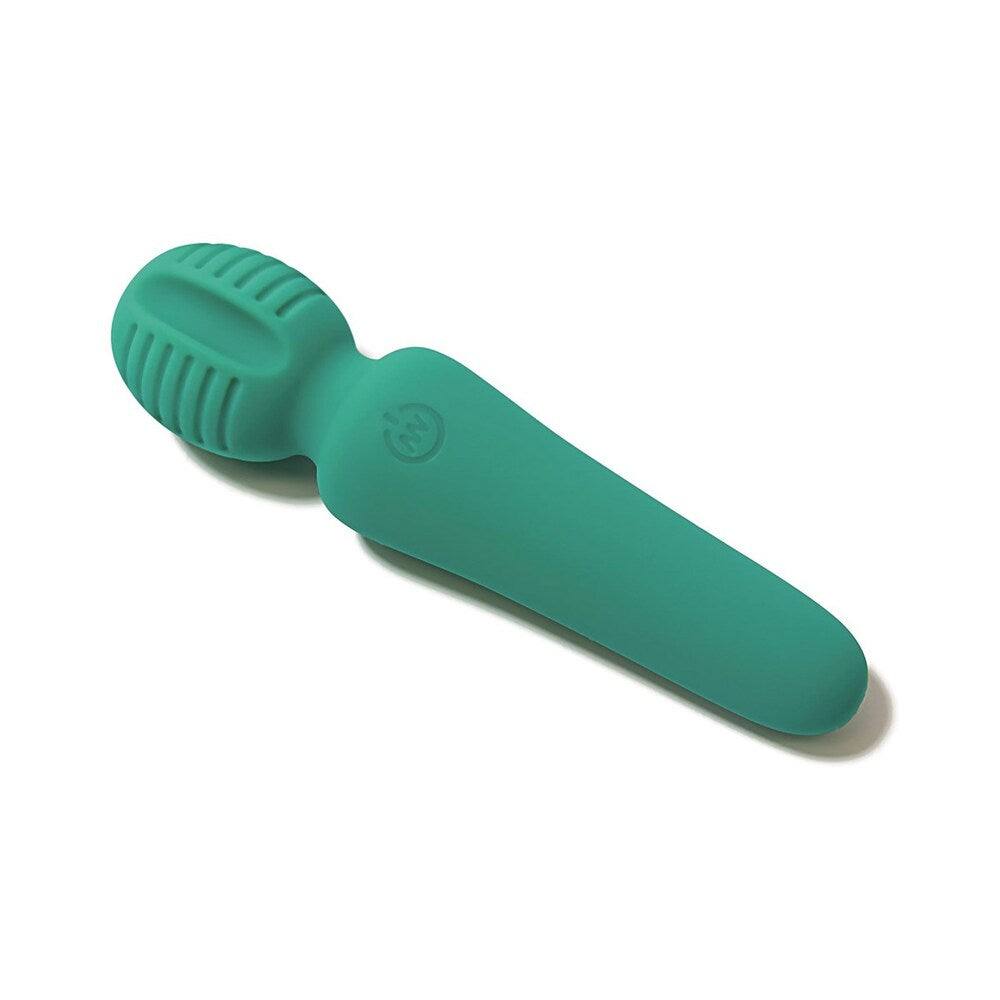Adam & Eve Eve's Petite Private Pleasure Wand – Green – Rechargeable Silicone Clitoral Massager