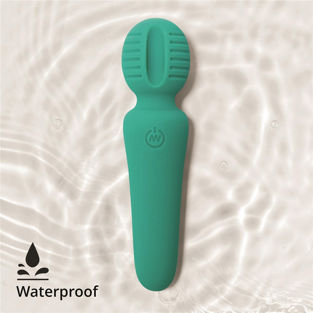 Adam & Eve Eve's Petite Private Pleasure Wand – Green – Rechargeable Silicone Clitoral Massager