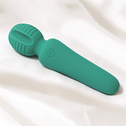 Adam & Eve Eve's Petite Private Pleasure Wand – Green – Rechargeable Silicone Clitoral Massager