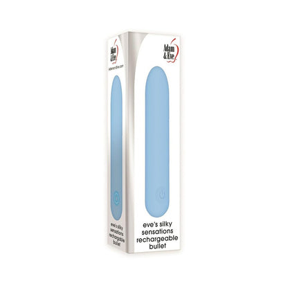 Adam & Eve Eve's Silky Sensations Rechargeable Bullet – Blue – Waterproof Silicone Vibrator