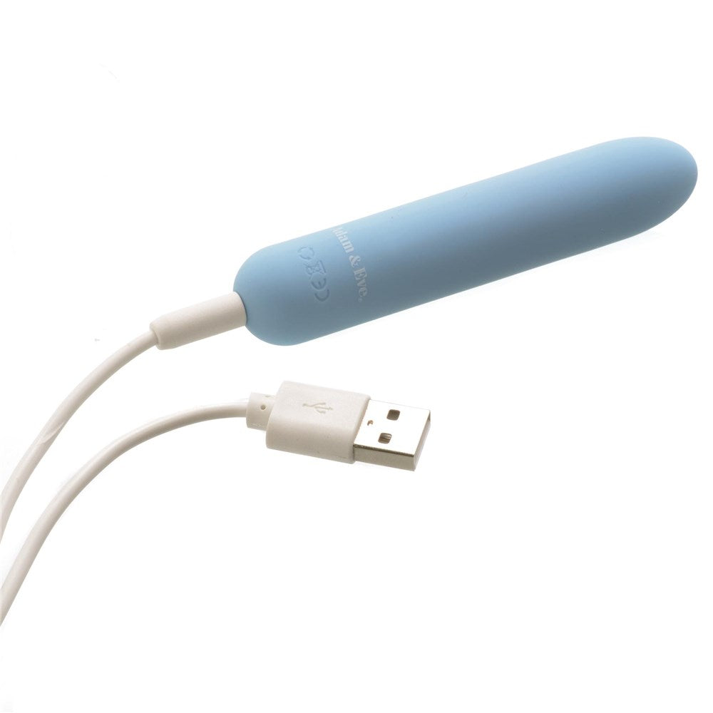 Adam & Eve Eve's Silky Sensations Rechargeable Bullet – Blue – Waterproof Silicone Vibrator