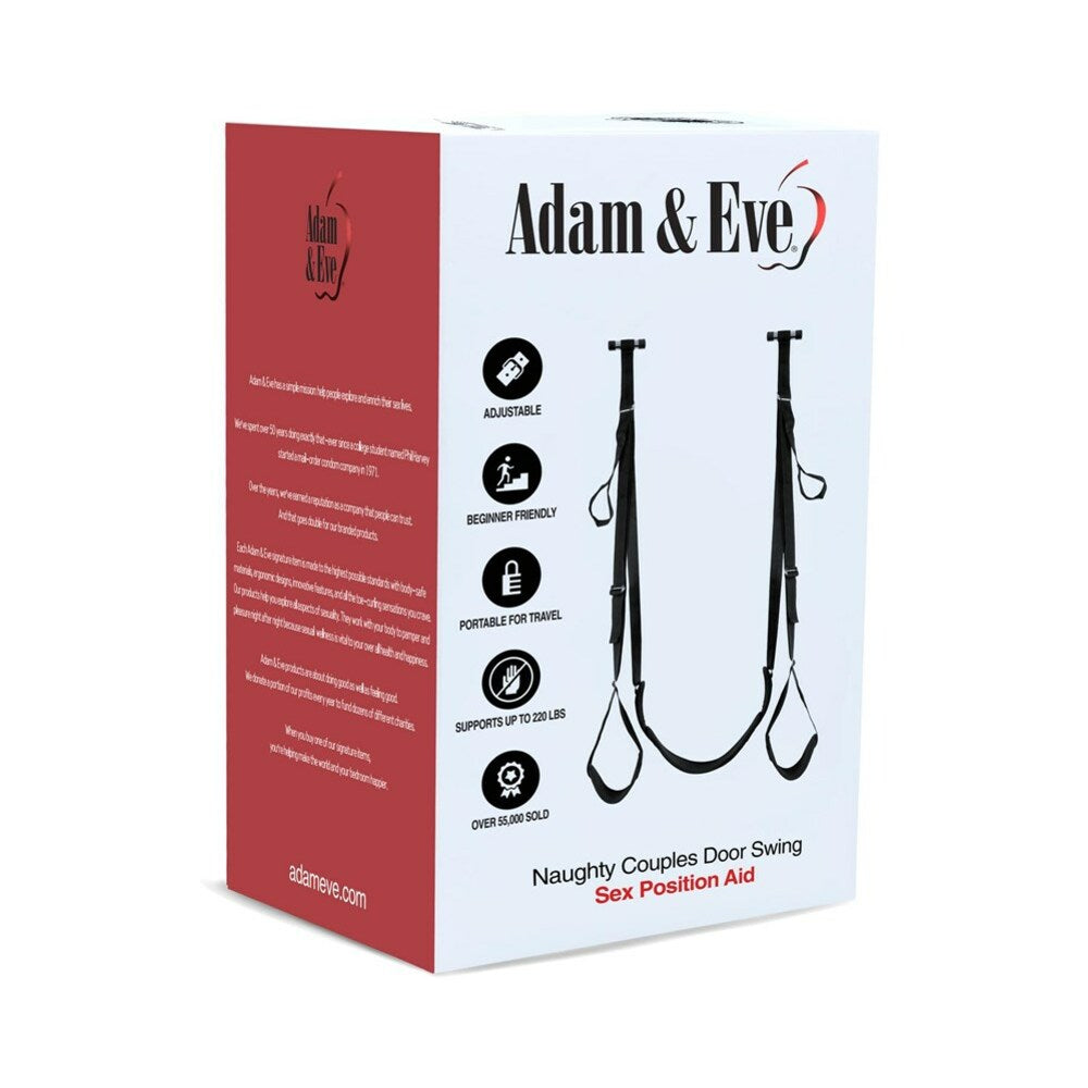 Adam & Eve Naughty Couples Door Swing – Adjustable Sex Position Aid – Black
