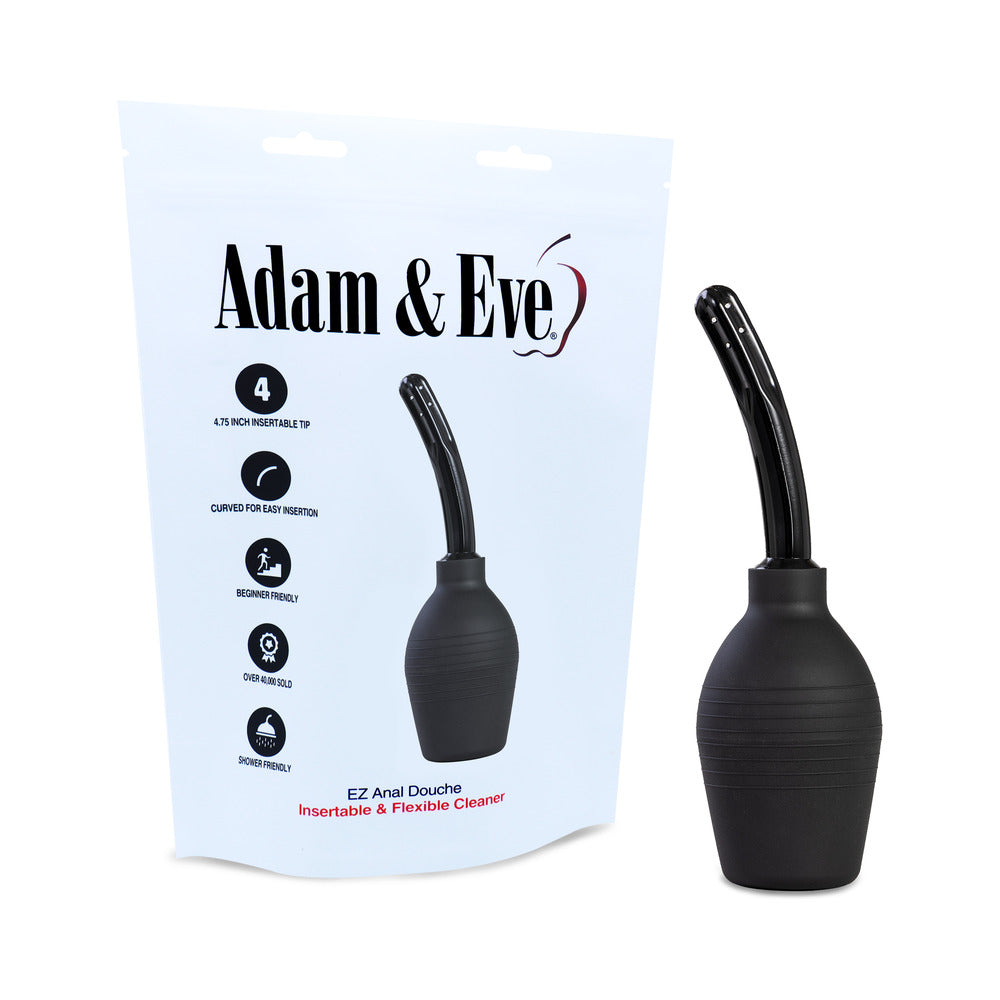 Adam & Eve EZ Anal Douche – Black – Easy Preparation for Anal Play