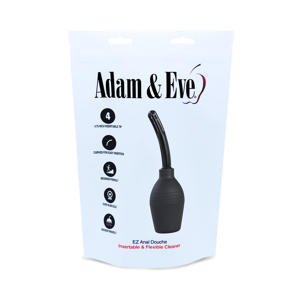 Adam & Eve EZ Anal Douche – Black – Easy Preparation for Anal Play