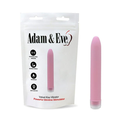 Adam & Eve Velvet Kiss Vibrator – Multi-Speed – Light Pink