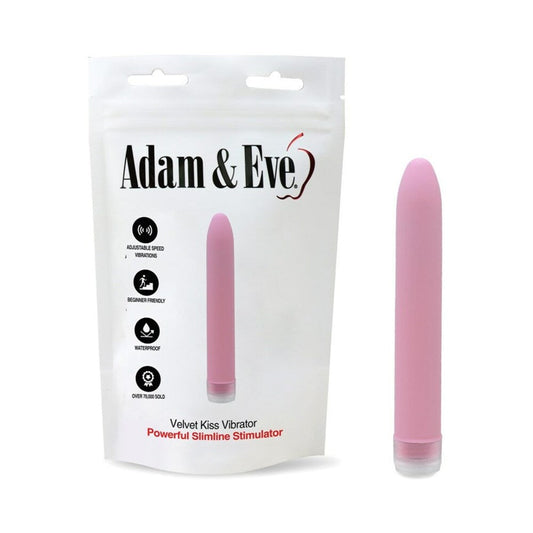 Adam & Eve Velvet Kiss Vibrator – Multi-Speed – Light Pink