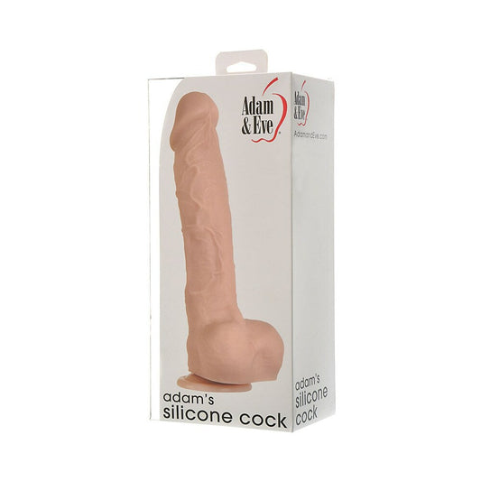Adam & Eve Adam's Silicone Cock – Realistic Dildo with Suction Cup Base – Vanilla