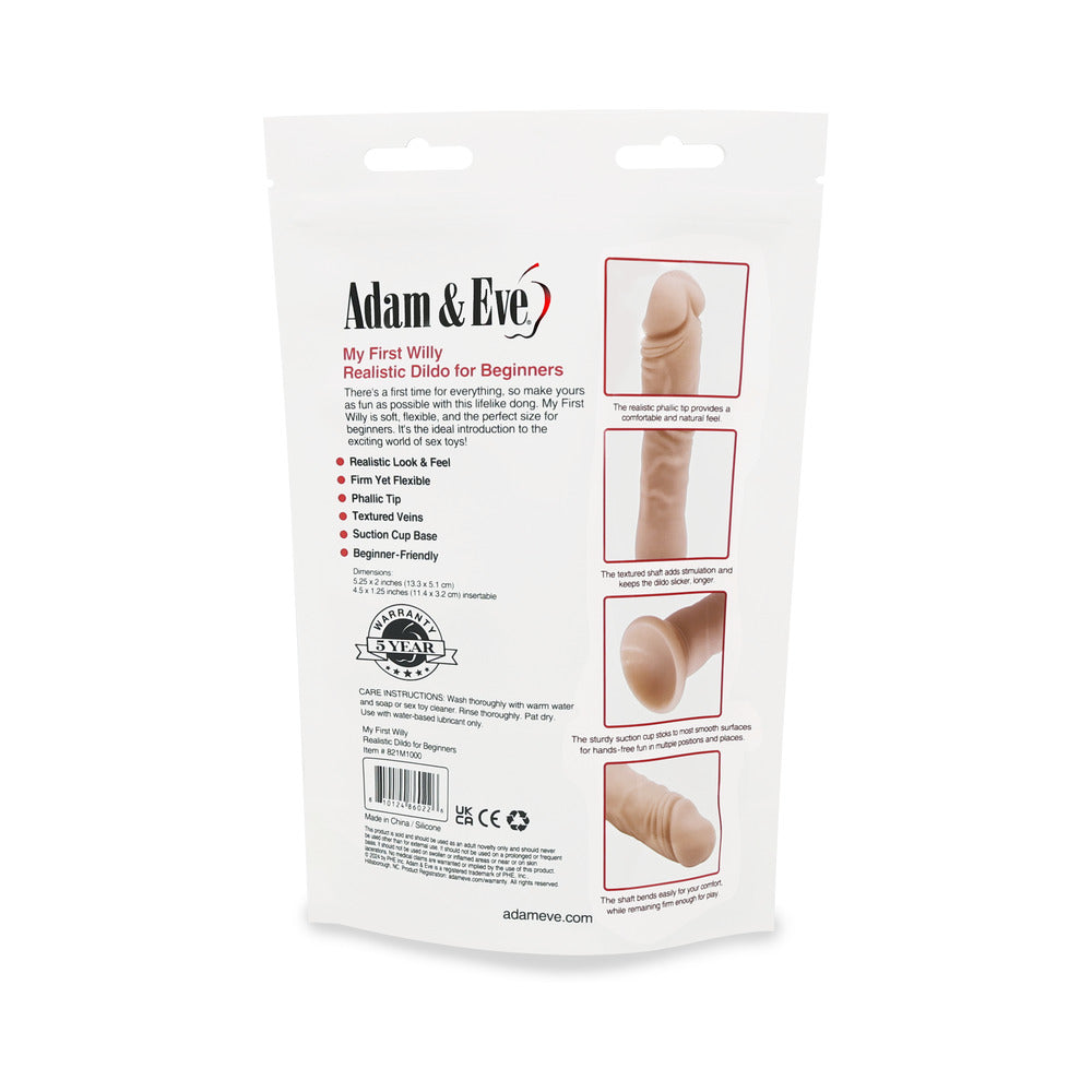 Adam & Eve My First Willy Silicone Dildo – Vanilla