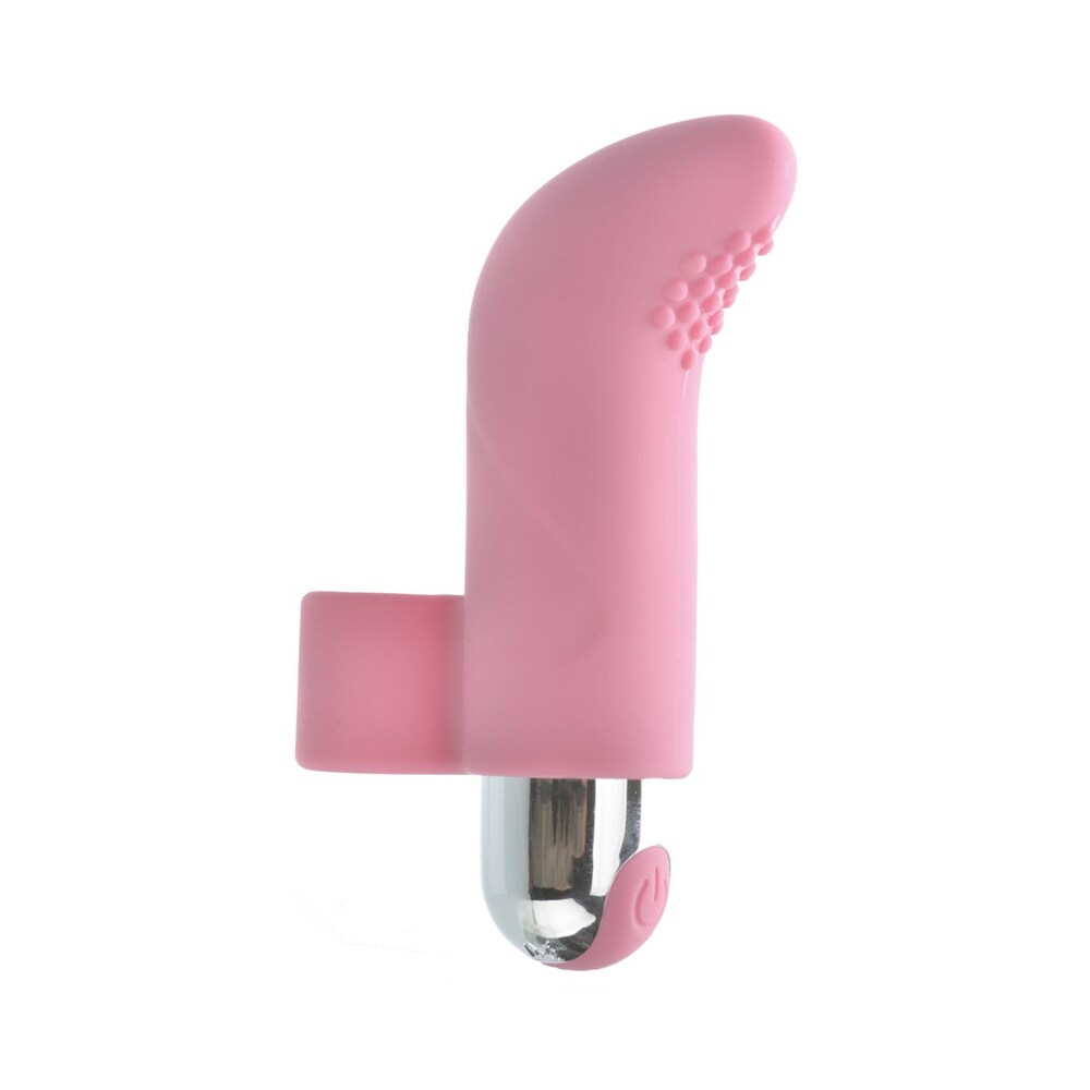 Adam & Eve Silicone Rechargeable Finger Vibe – Light Pink