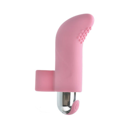 Adam & Eve Silicone Rechargeable Finger Vibe – Light Pink
