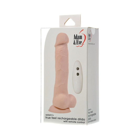 Adam & Eve True Feel Rechargeable Dildo with Remote Control – Vanilla