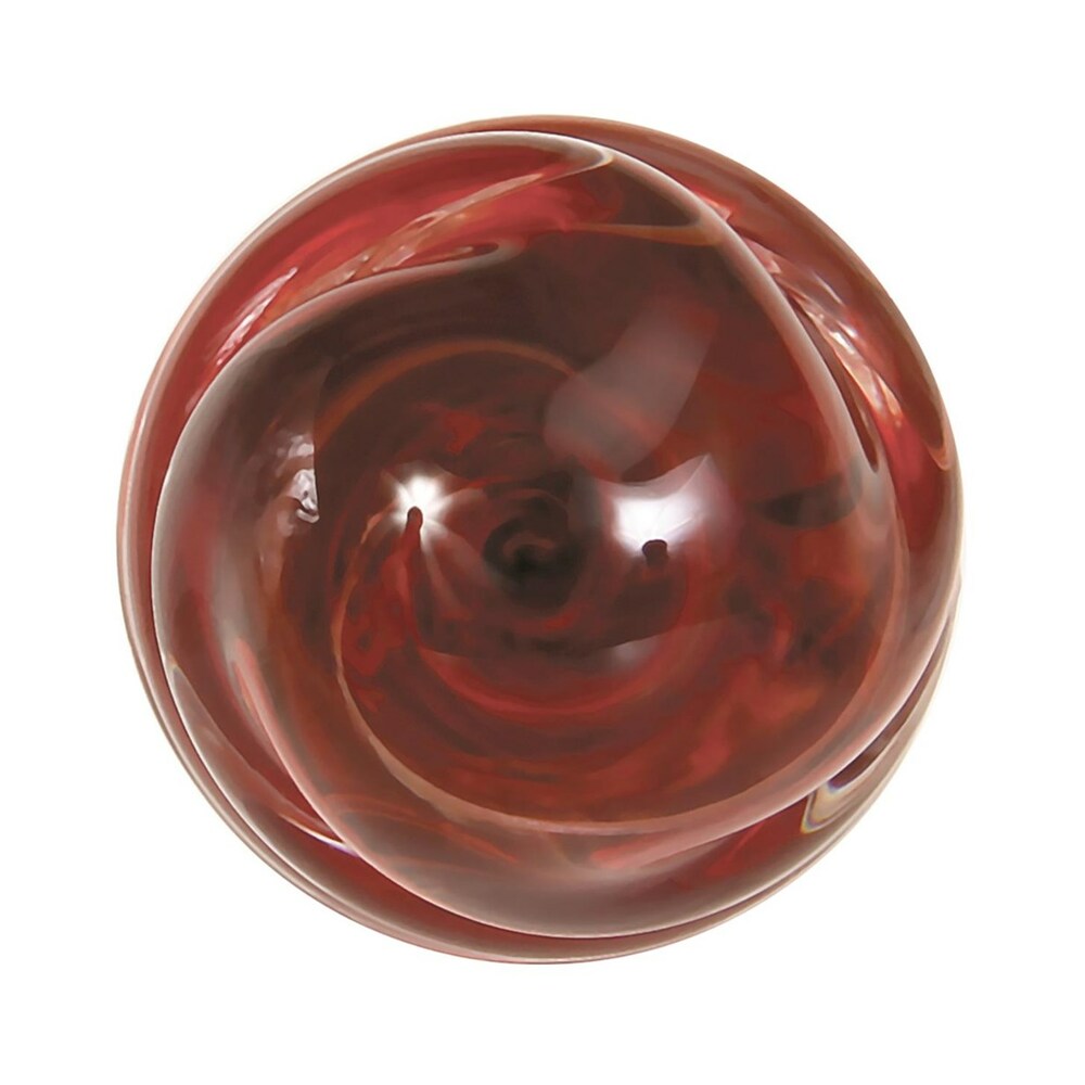 Adam & Eve Eve's Sweetheart Swirl Glass Dildo – Red, Textured Glass