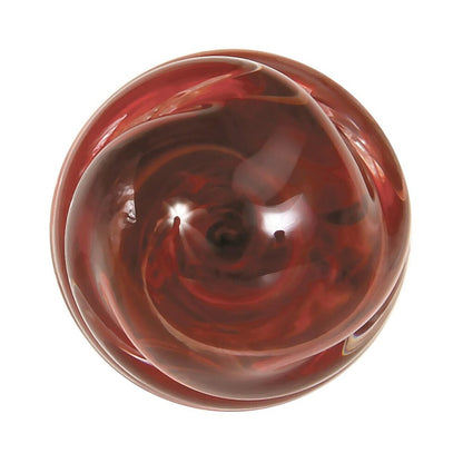 Adam & Eve Eve's Sweetheart Swirl Glass Dildo – Red, Textured Glass