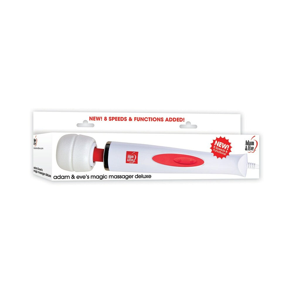 Adam & Eve Magic Massager Deluxe 8x – Electric Vibrator with 8 Vibration Modes – White