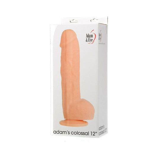 Adam & Eve Adam's Colossal 12-Inch Dildo – Beige – Realistic Design