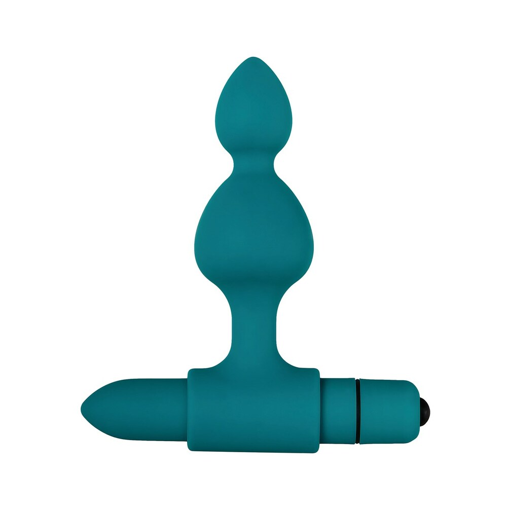 Adam & Eve Vibrating Bumpy Bead Set – Anal Plug Set with Vibrating Bullet – Teal
