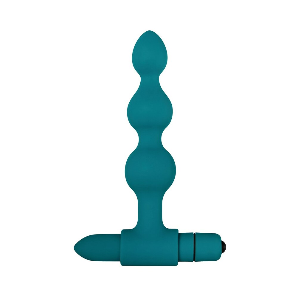 Adam & Eve Vibrating Bumpy Bead Set – Anal Plug Set with Vibrating Bullet – Teal
