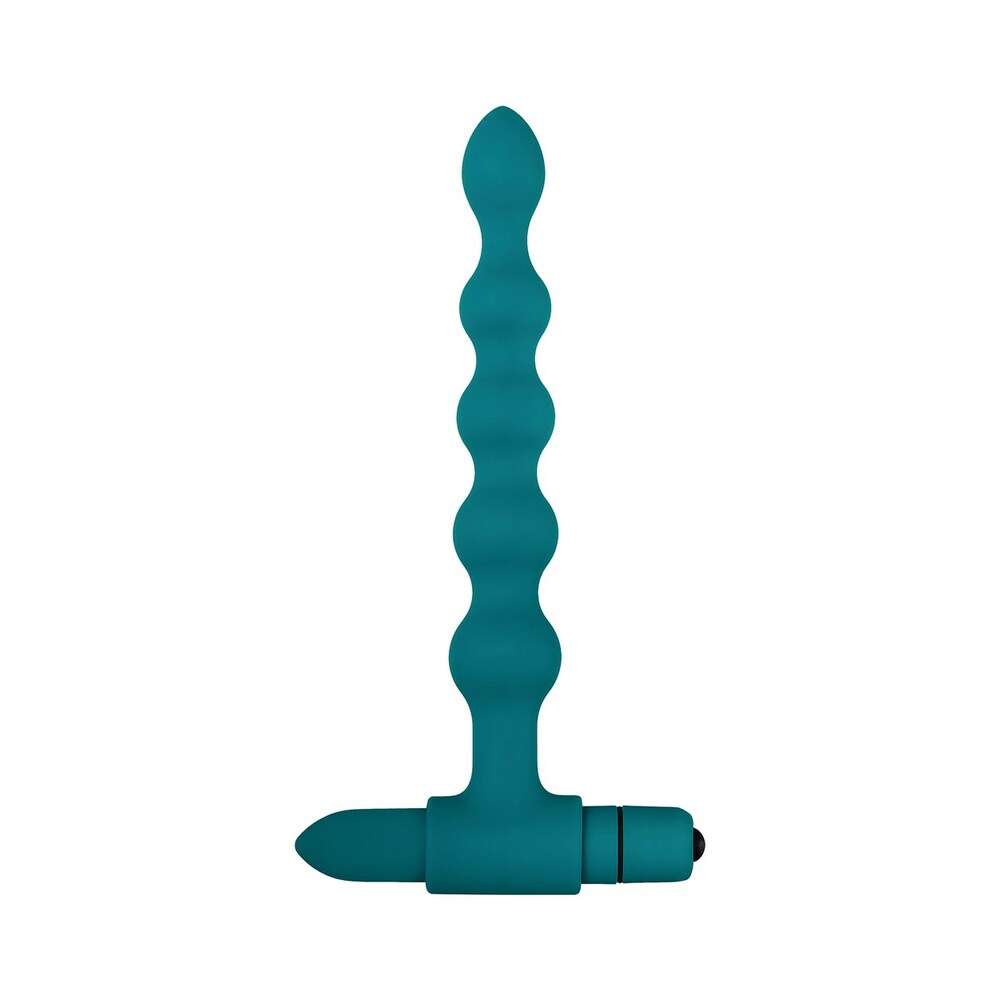 Adam & Eve Vibrating Bumpy Bead Set – Anal Plug Set with Vibrating Bullet – Teal