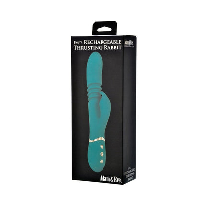 Adam & Eve Eve's Rechargeable Thrusting Rabbit – Teal