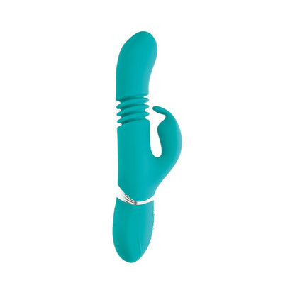 Adam & Eve Eve's Rechargeable Thrusting Rabbit – Teal