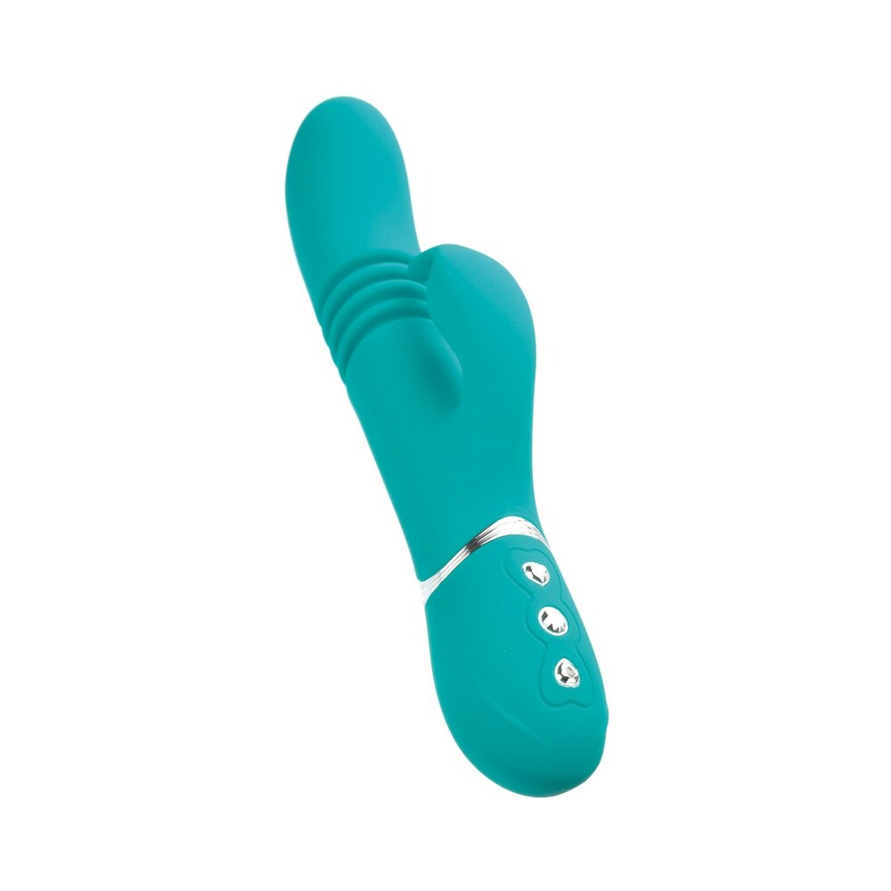 Adam & Eve Eve's Rechargeable Thrusting Rabbit – Teal
