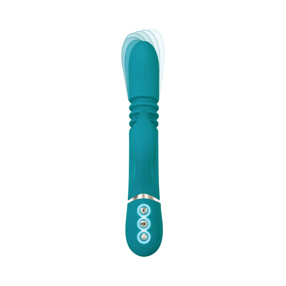 Adam & Eve Eve's Rechargeable Thrusting Rabbit – Teal
