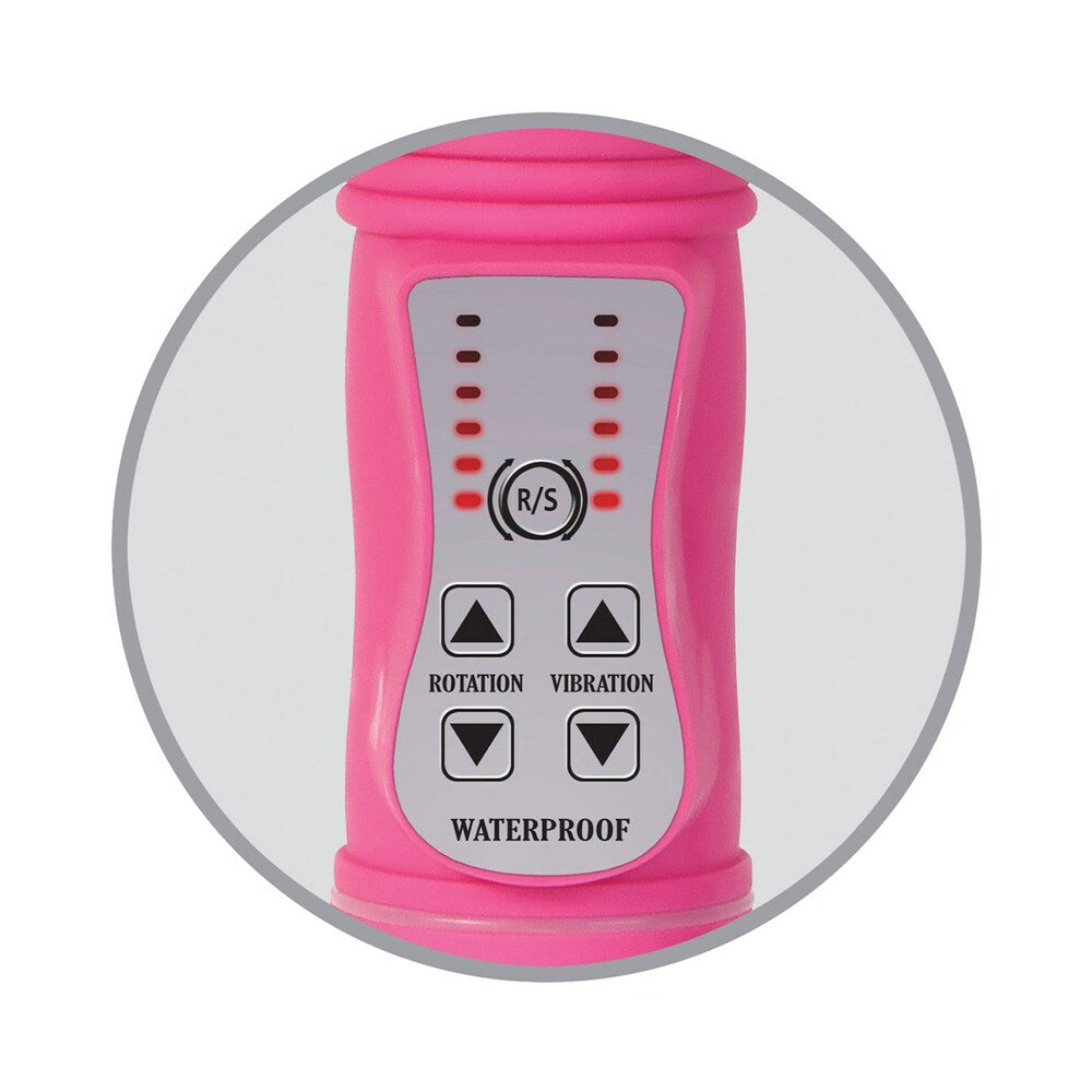 Adam & Eve Eve's First Thruster Rabbit Vibrator with Thrusting and Rotating Features - Hot Pink
