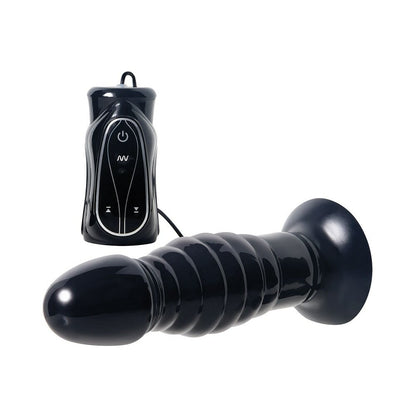 Adam & Eve Thrusting Anal Vibe – Black – Waterproof Anal Vibrator with Thrusting and Vibration Features