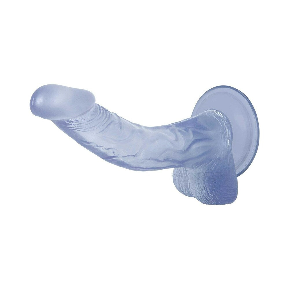 Adam & Eve Cool Curve Jelly Dildo – Blue – Curvy Design for G-Spot and P-Spot Stimulation
