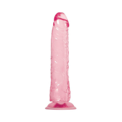 Adam & Eve Pink Jelly Realistic Dildo – Phallic Shape with Suction Cup Base – Light Pink